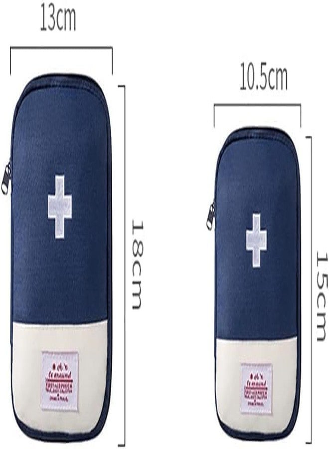 GOUDOGEDC 4 Pcs Travel First Aid Pouch,Empty Mini First Aid Pouch, Portable Outdoor First Aid Medical Rescue Bag Multi-Function Emergency Medicine Storage Organizer Bag Health and Household Supplies (Small) - Image 3